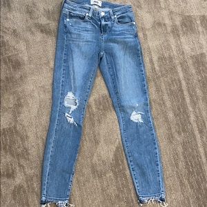 Paige Distressed Raw Hem jeans